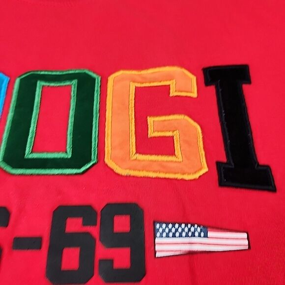 Coogi Shirt Men XXL Red Embroidered Y2K T-shirt Baggy 90’s Spell Out Streetwear - Picture 4 of 11